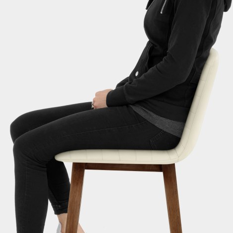 Spritz Wooden Stool Cream Seat Image