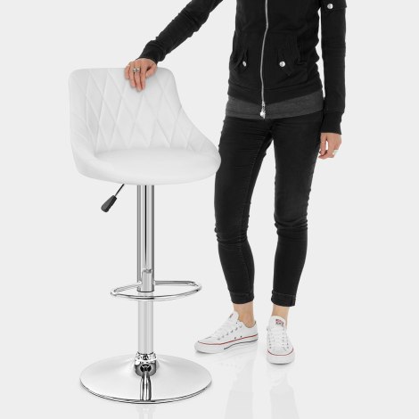 Stitch Bar Stool White Features Image