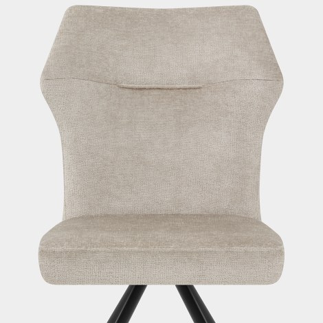 Troy Dining Chair Beige Fabric Seat Image