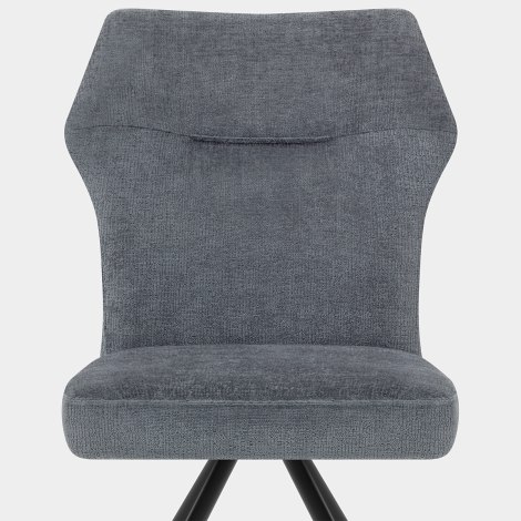 Troy Dining Chair Blue Fabric Seat Image