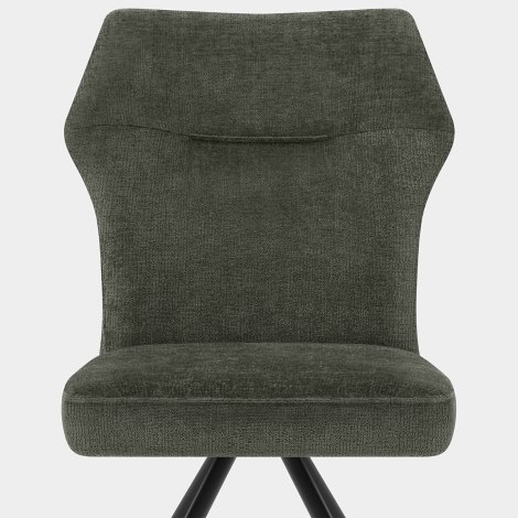 Troy Dining Chair Green Fabric Seat Image