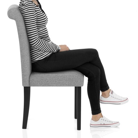 Utah Dining Chair Grey Fabric Frame Image