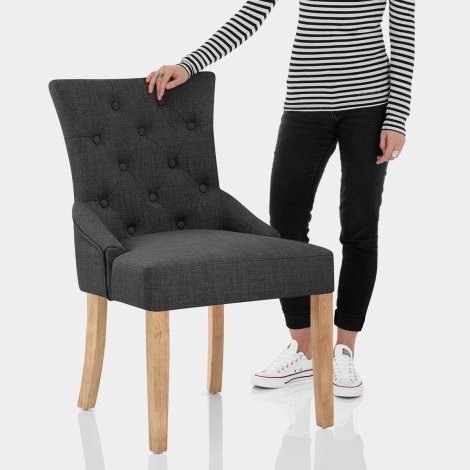 Verdi Chair Oak & Grey Features Image