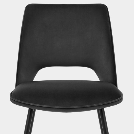Viola Dining Chair Black Velvet Seat Image