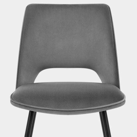 Viola Dining Chair Grey Velvet Seat Image