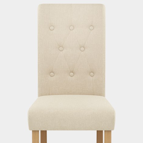 York Dining Chair Cream Fabric Seat Image