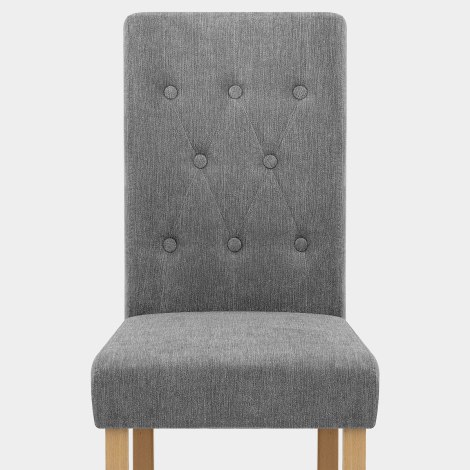 York Dining Chair Grey Fabric Seat Image