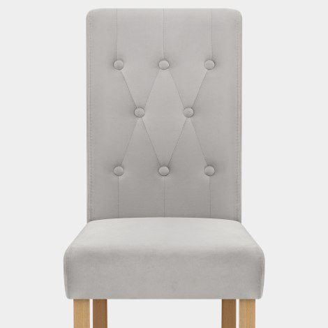 York Dining Chair Grey Velvet Seat Image