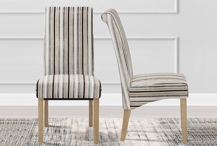 Roma Oak Chair With Modern Straight Legs