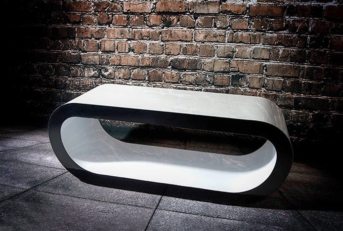White and Black Orbit Coffee Table