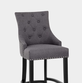 Ascot Bar Stool Charcoal Fabric