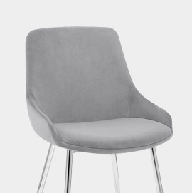 Aston Dining Chair Grey Velvet