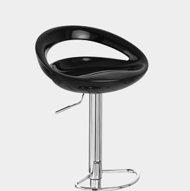 Crescent Bar Stool Black