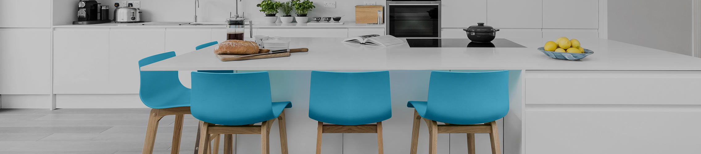 Blue Kitchen Stools