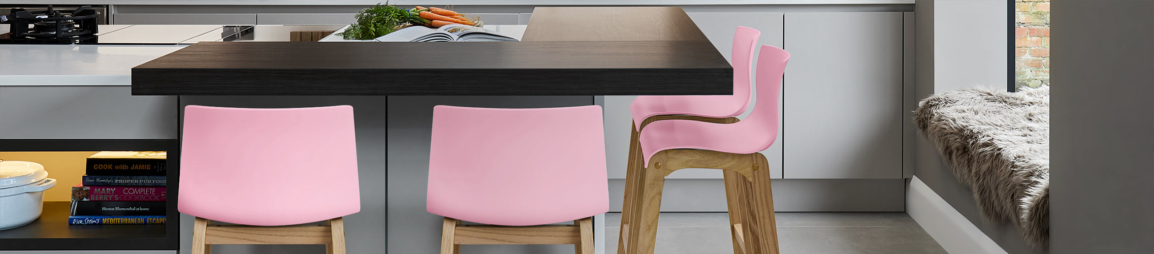 Pink Kitchen Stools