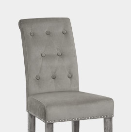 Moreton Dining Chair Grey Velvet