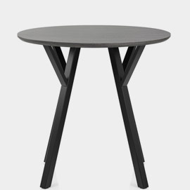 Quest 80cm Dining Table Grey Wood