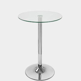 Vetro Stool Table Clear Glass