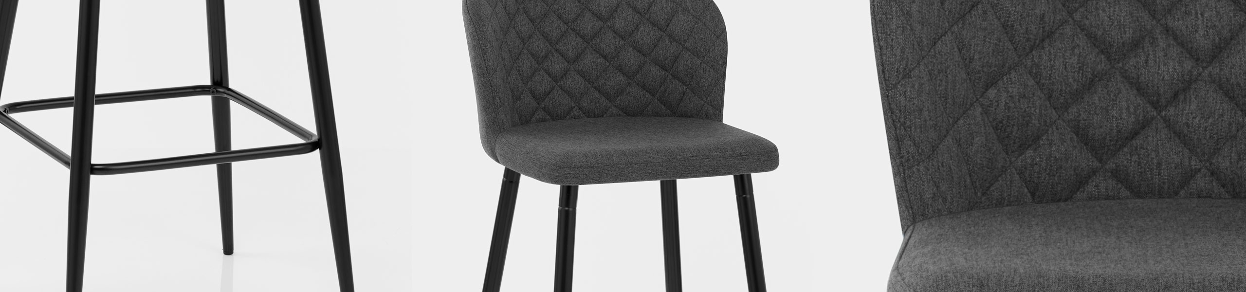 Strand High Bar Stool Charcoal Fabric Video Banner