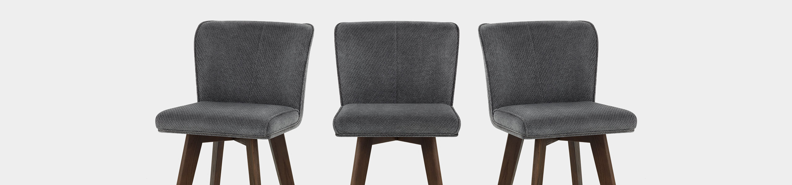 Aldo Dark Oak Bar Stool Charcoal Fabric Video Banner