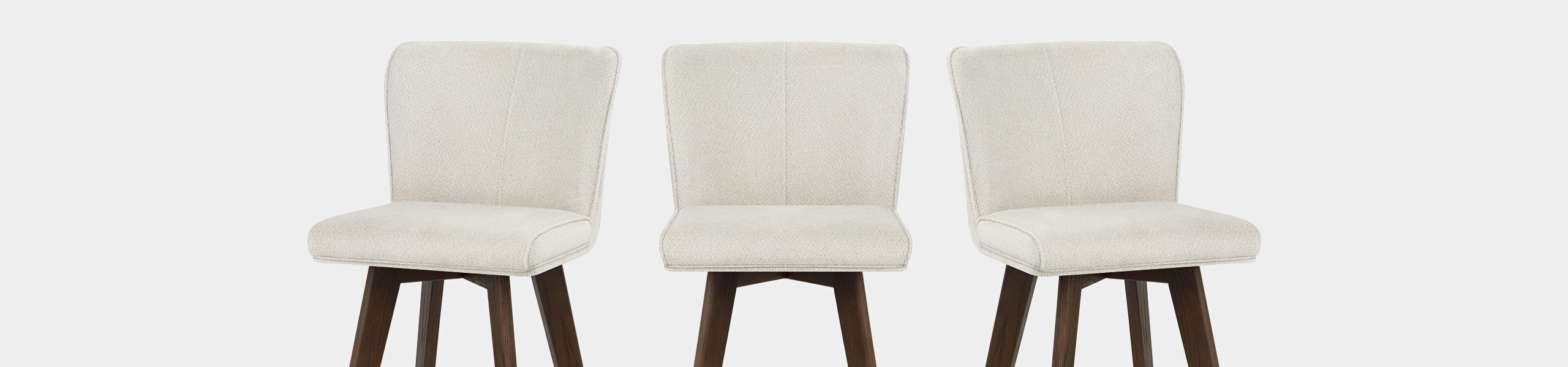 Aldo Dark Oak Bar Stool Ivory Fabric Video Banner