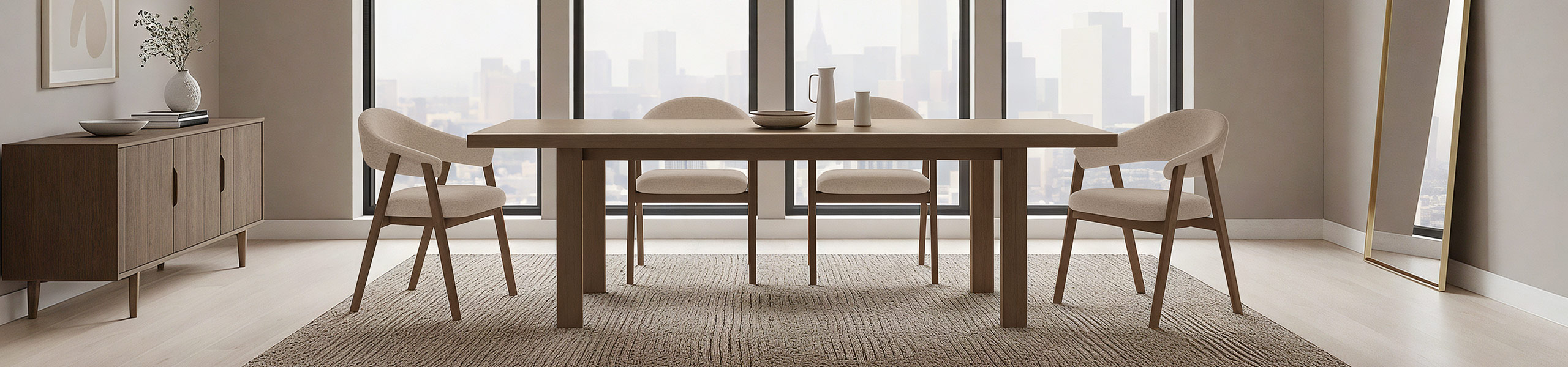 Amber Light Oak Chair Tweed Fabric Video Banner