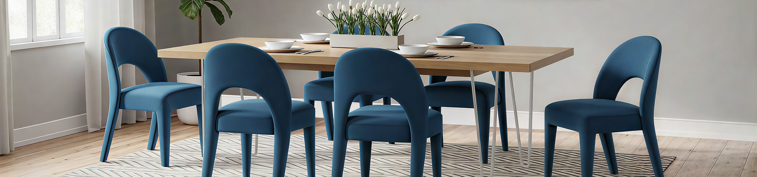 Amore Chair Blue Velvet Video Banner