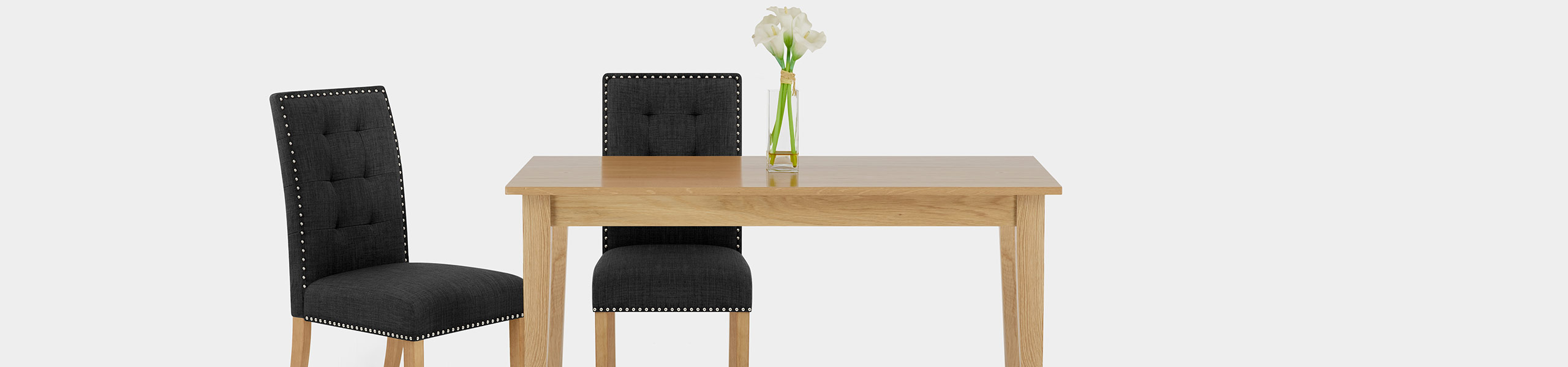 Arlington Dining Chair Charcoal Fabric Video Banner