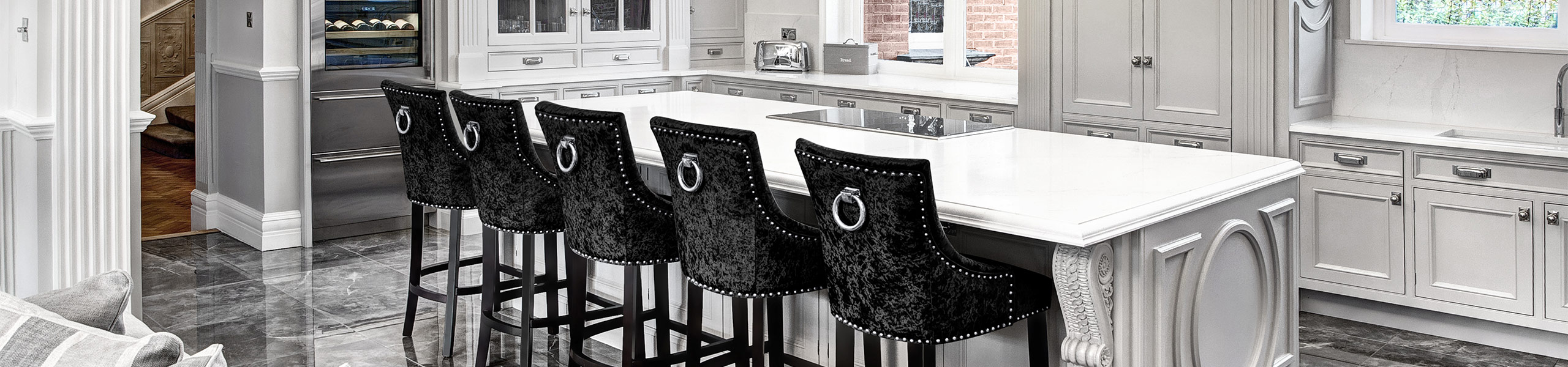 Ascot Bar Stool Black Velvet Video Banner