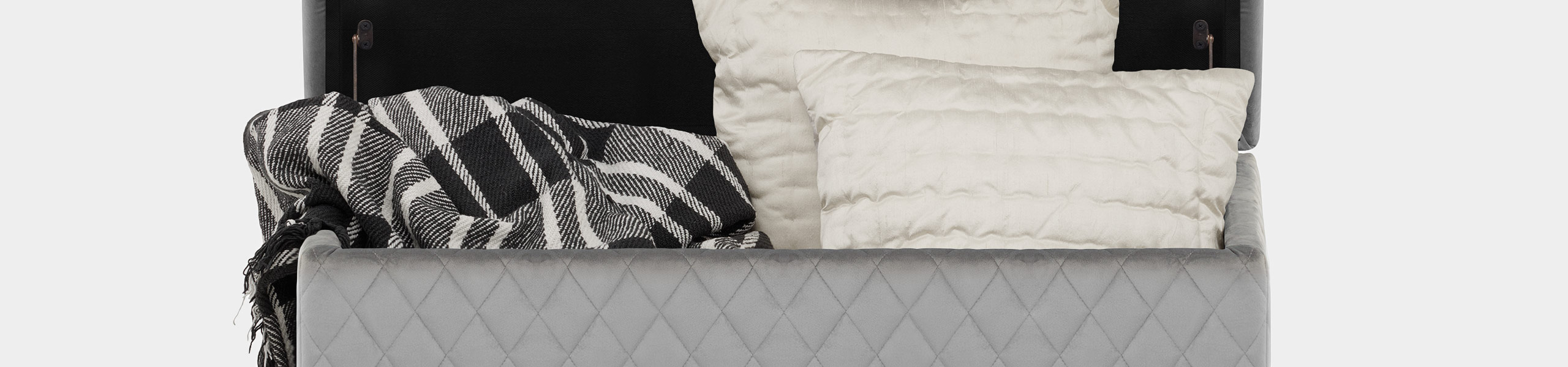 Athena Ottoman Grey Velvet Video Banner