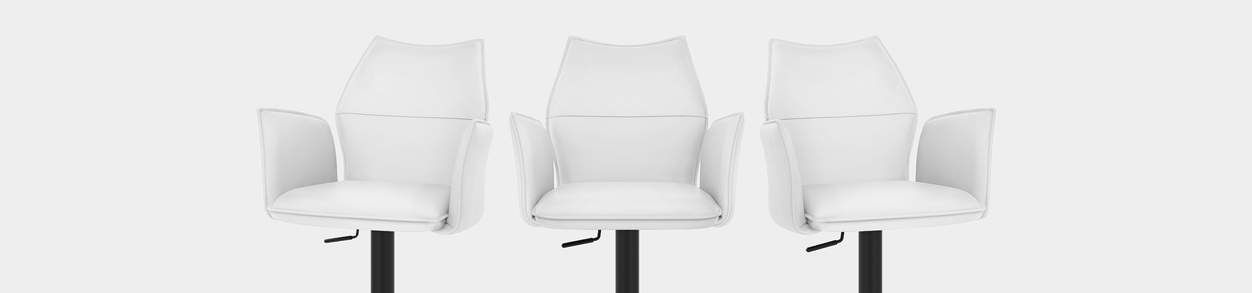Ava Bar Stool White With Arms Video Banner