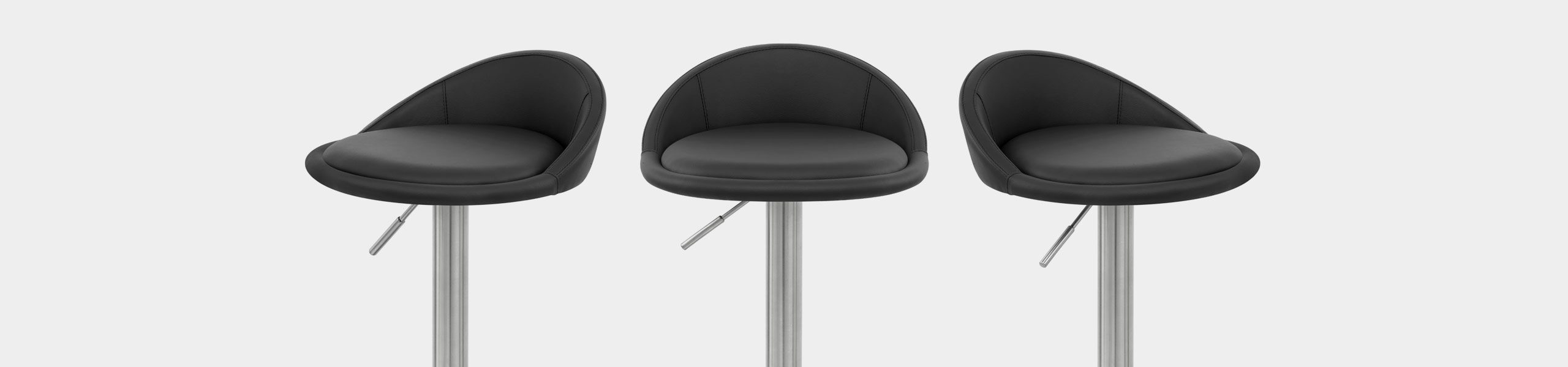 Ava Brushed Bar Stool Black Video Banner