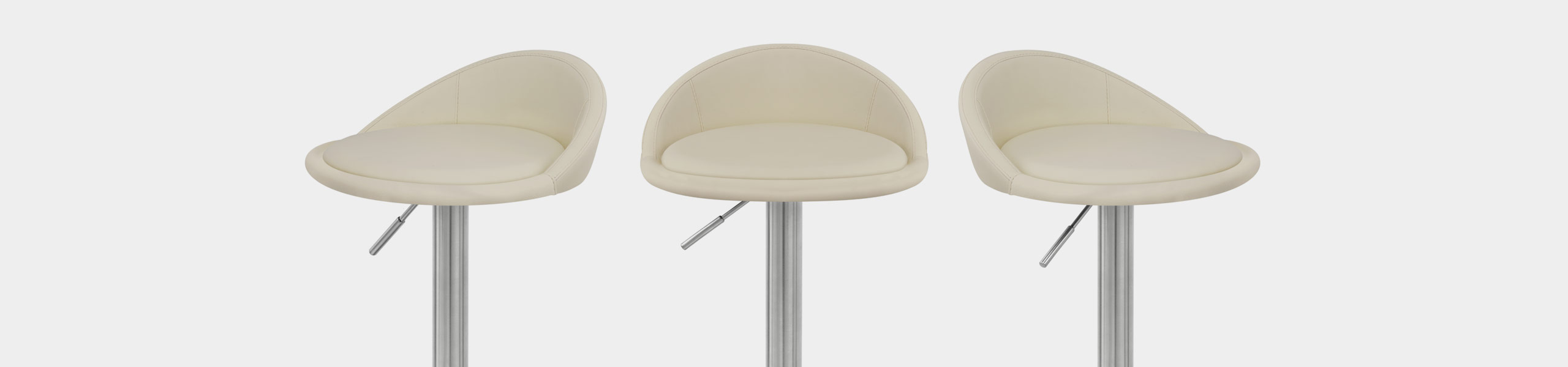 Ava Brushed Bar Stool Cream Video Banner