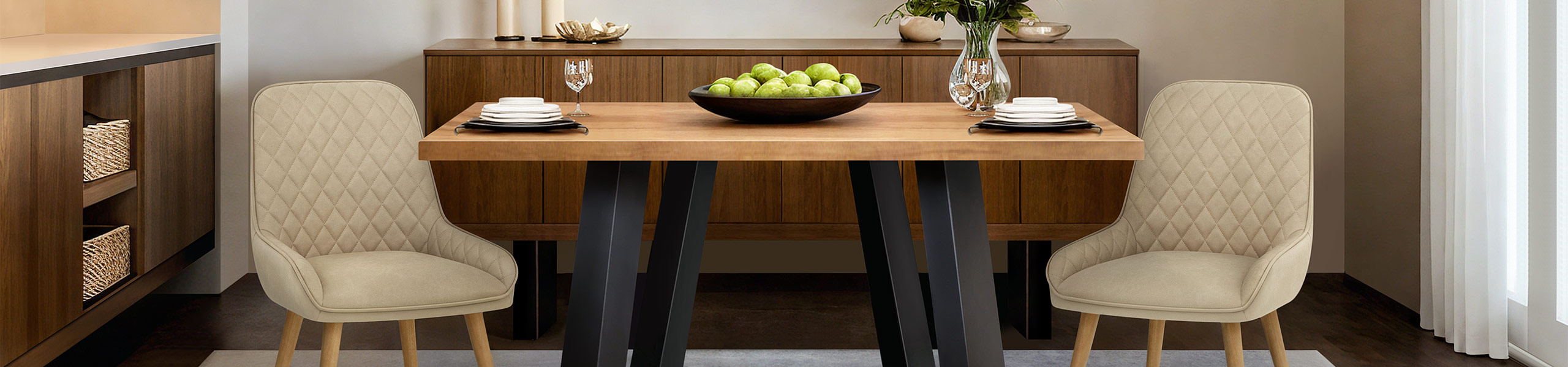 Azure Oak Dining Chair Beige Video Banner