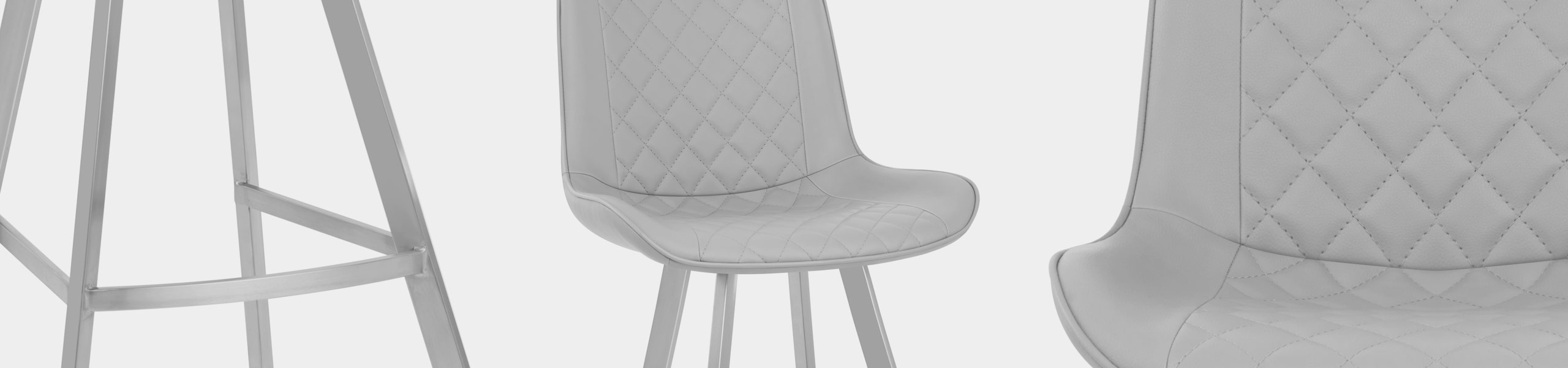 Azure Brushed Steel Stool Grey Video Banner