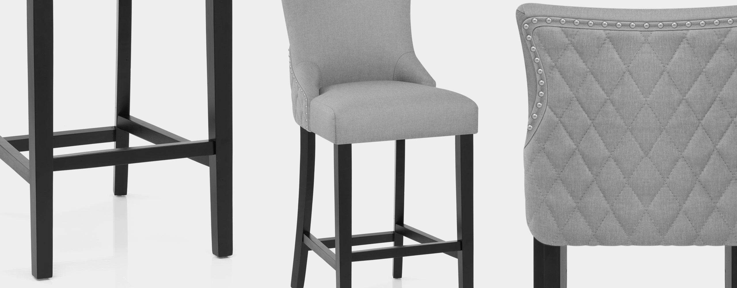 Bentley Bar Stool Light Grey Fabric Video Banner
