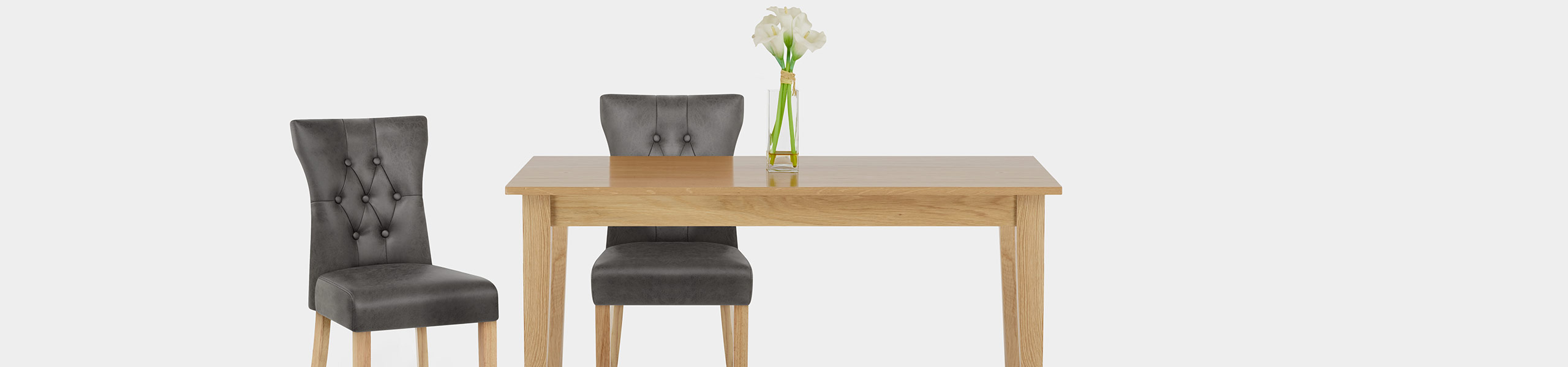 Bradbury Oak Dining Chair Grey Video Banner