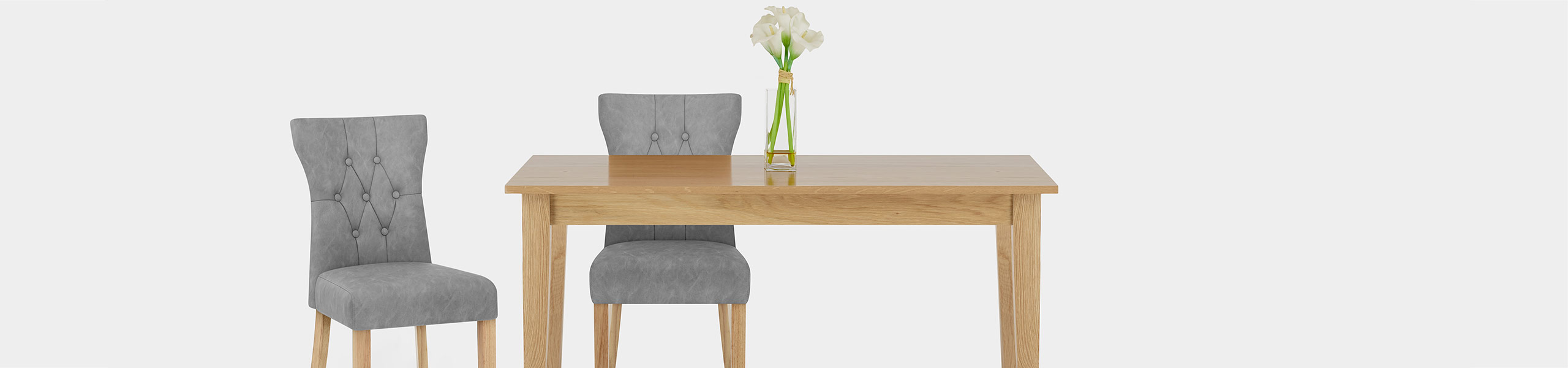 Bradbury Oak Dining Chair Grey Video Banner