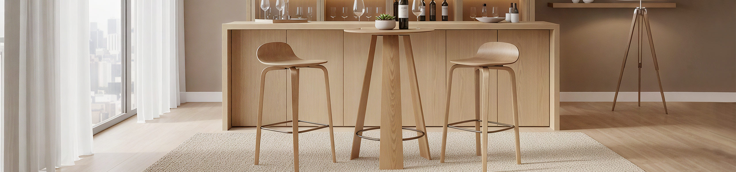 Bravo Bar Table Antique Oak Video Banner