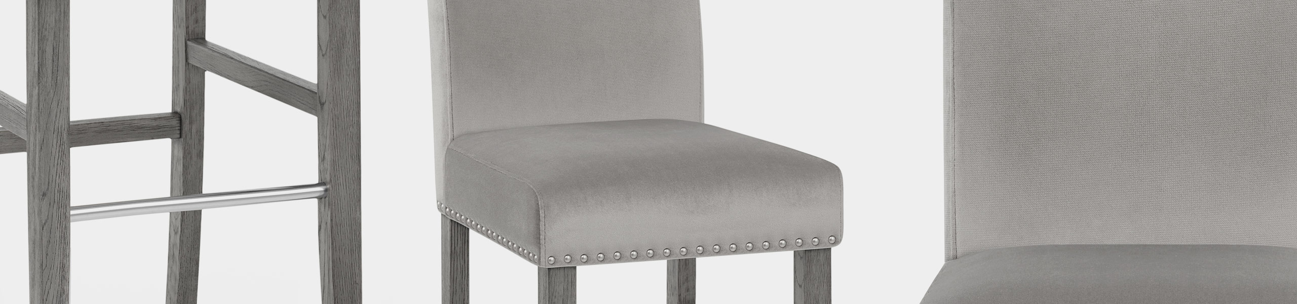 Brunswick Stool Grey Velvet Video Banner