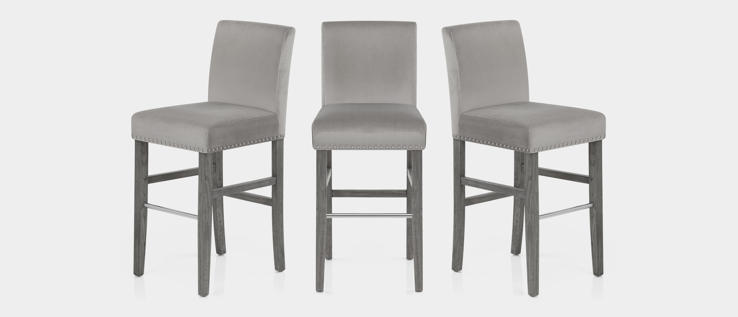Brunswick Stool Grey Velvet Video Banner