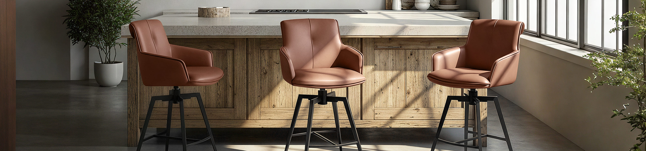 Camden Bar Stool Brown Real Leather Video Banner
