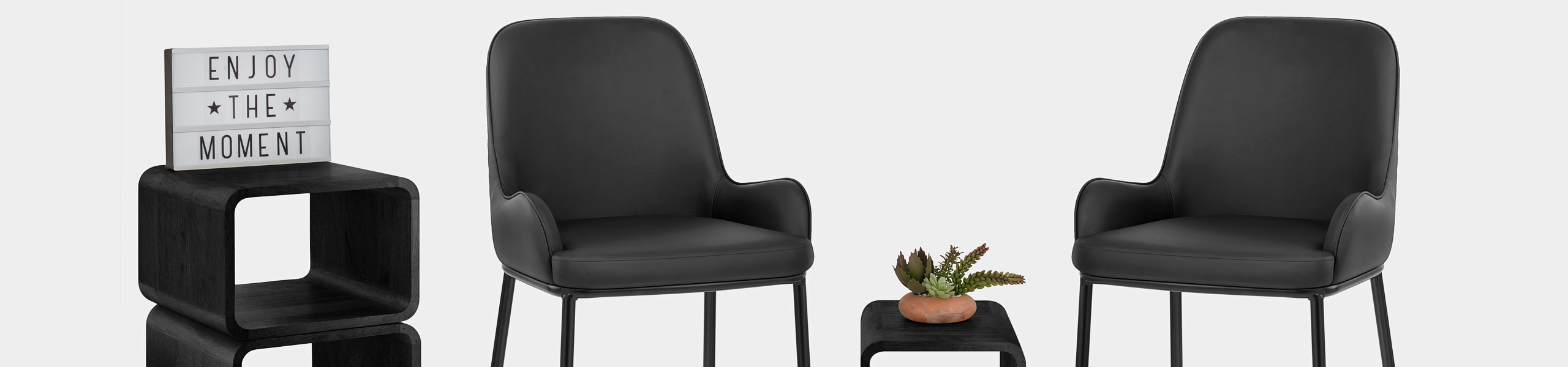 Cameo Bar Stool Black Leather Video Banner