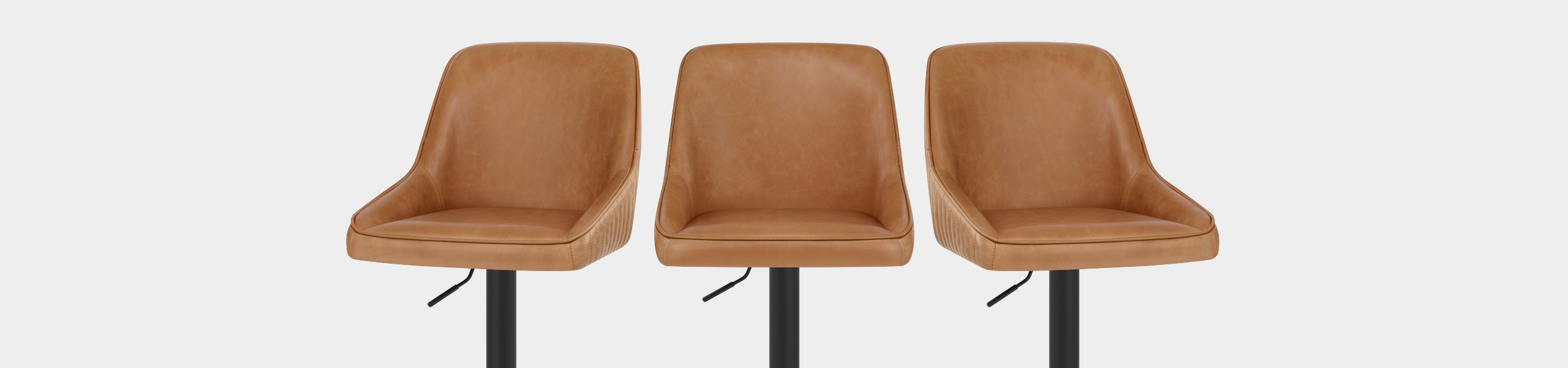 Canberra Real Leather Stool Antique Brown Video Banner