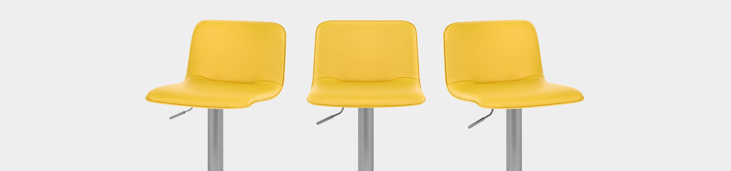 Cape Brushed Steel Stool Yellow Video Banner