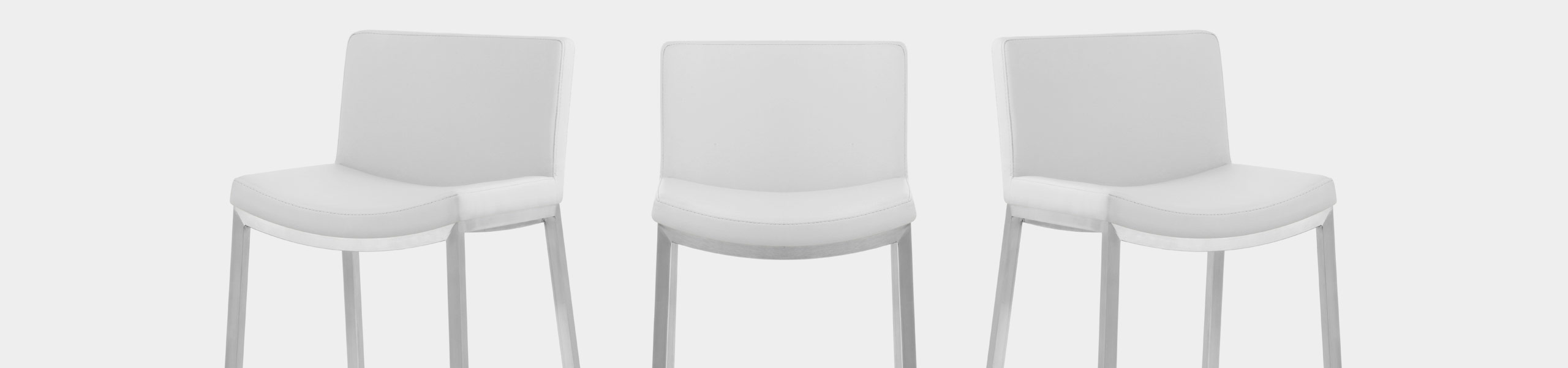 Capone Brushed Steel Stool White Video Banner