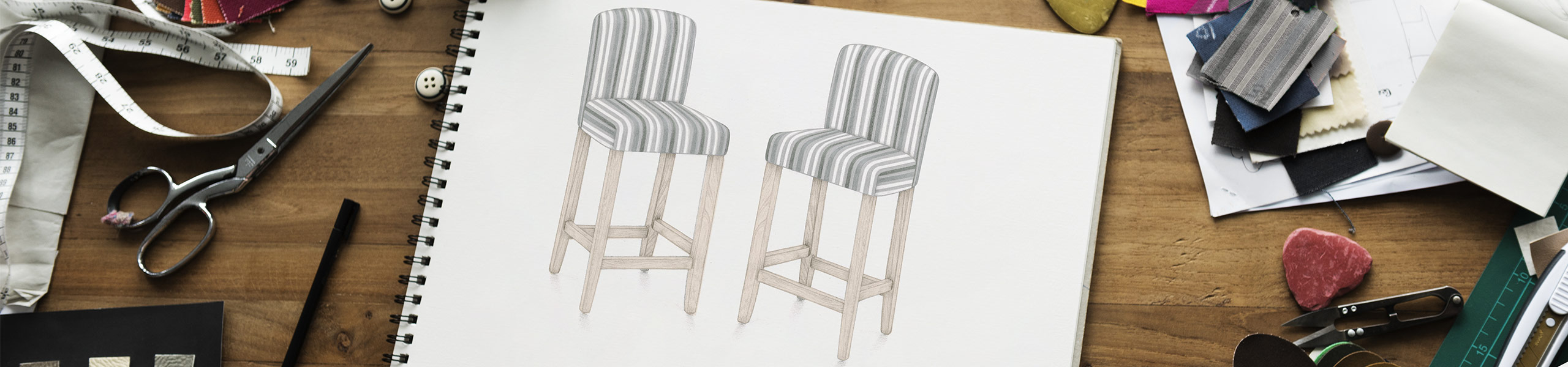 Carter Oak Bar Stool Cambridge Stripe Video Banner