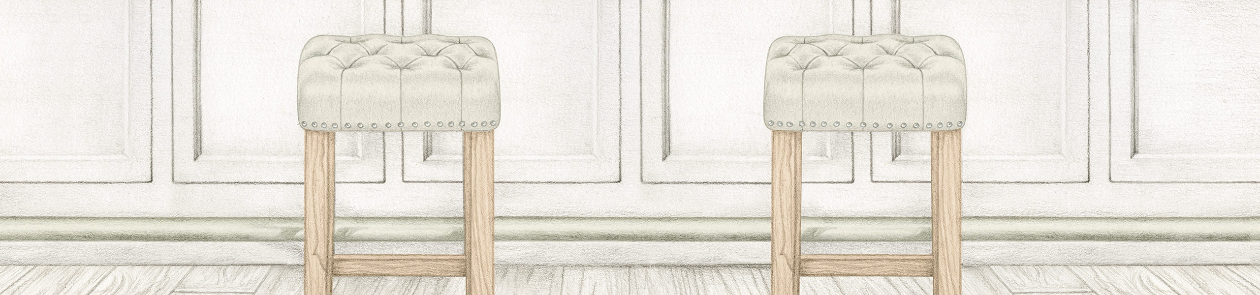 Chelsea Oak Stool Cream Leather Video Banner