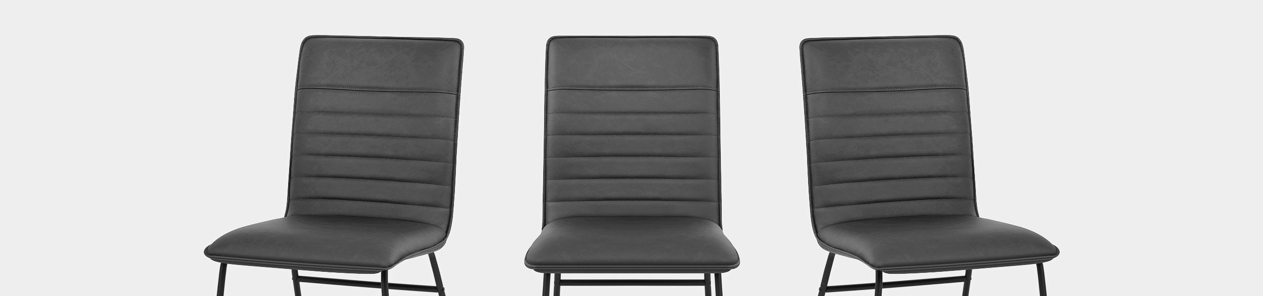 Chevelle Dining Chair Charcoal Leather Video Banner