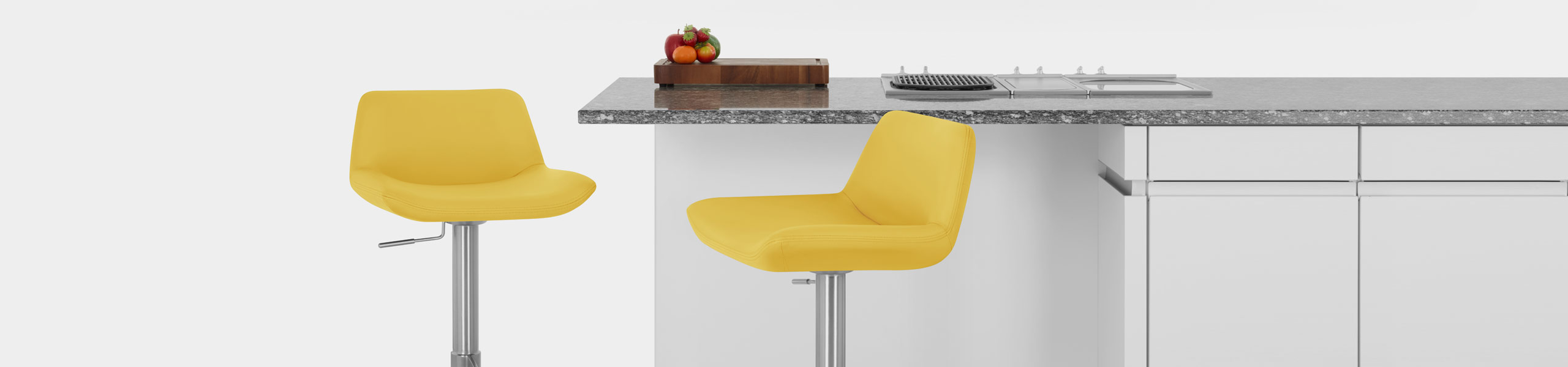 Christiana Brushed Stool Yellow Video Banner